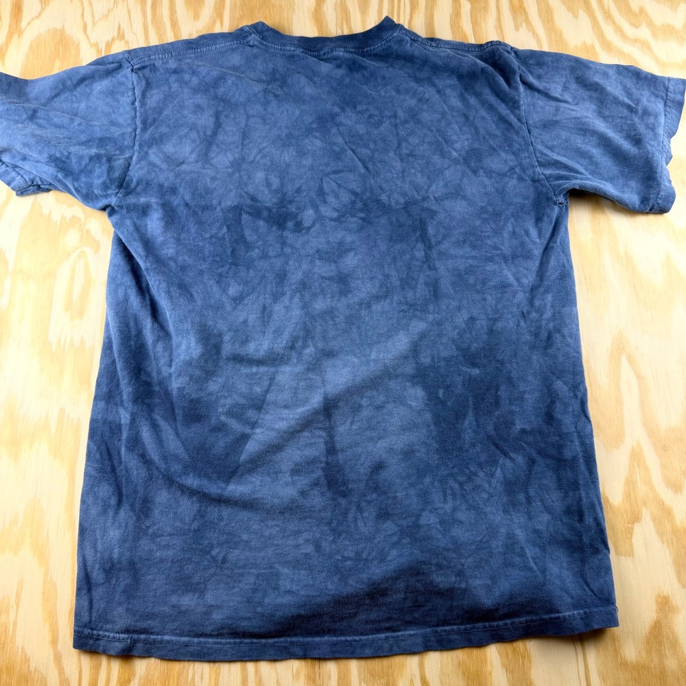 The Mountain Big Cats Graphic T-Shirt Blue Tie Dye Lion Tiger Leopard Mens M - Picture 3 of 8